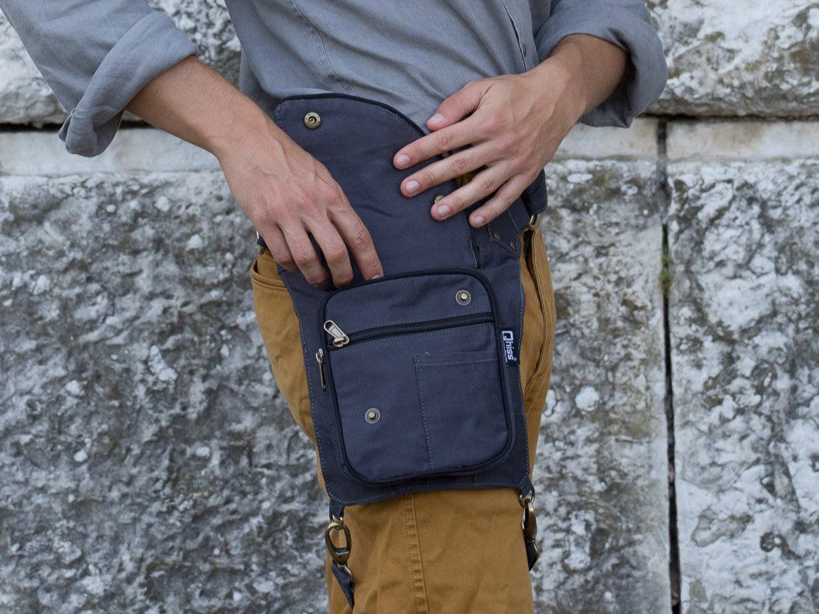 Leg Bag in cotton Classic Grey