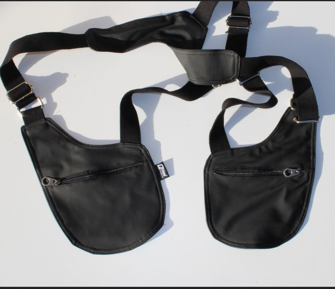 Gilet 4 tasche in similpelle Space Nero