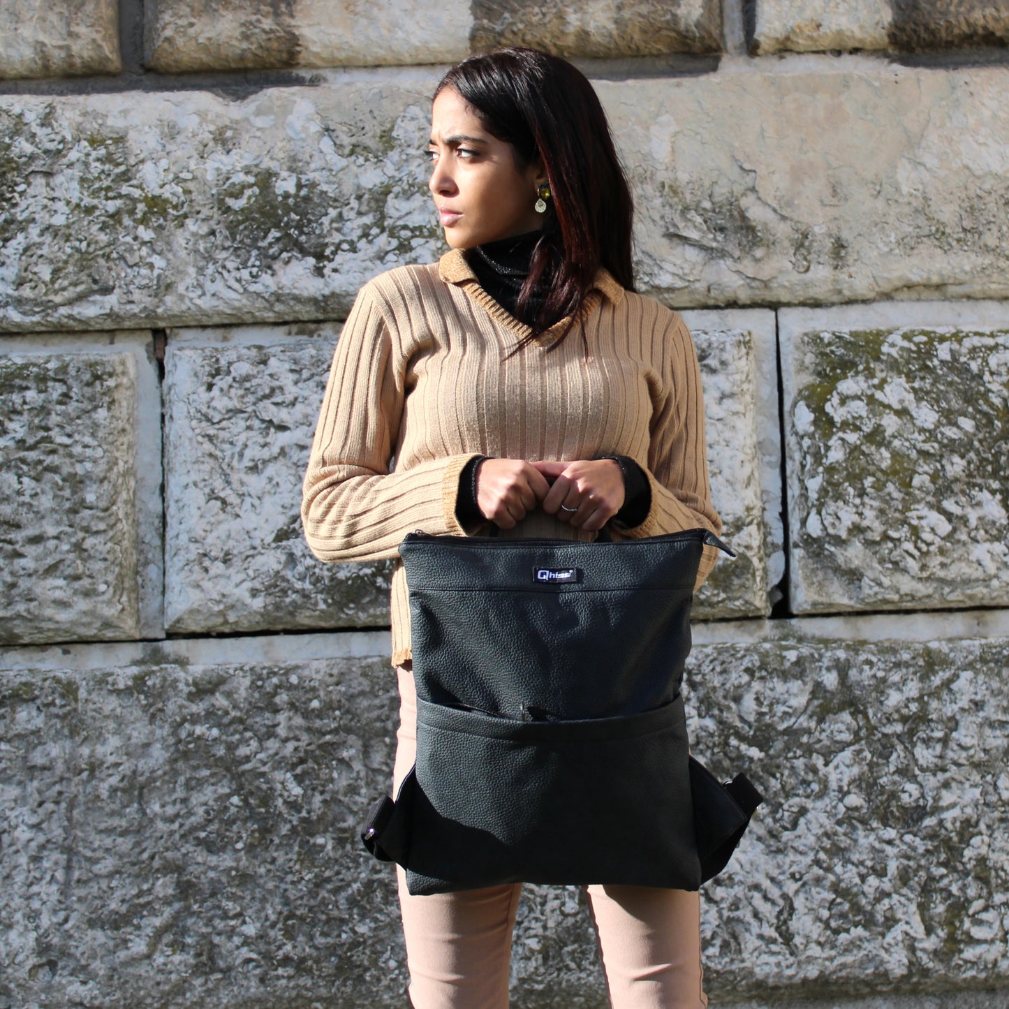 BackPack mod "Mars" in vegan leather Desert Black