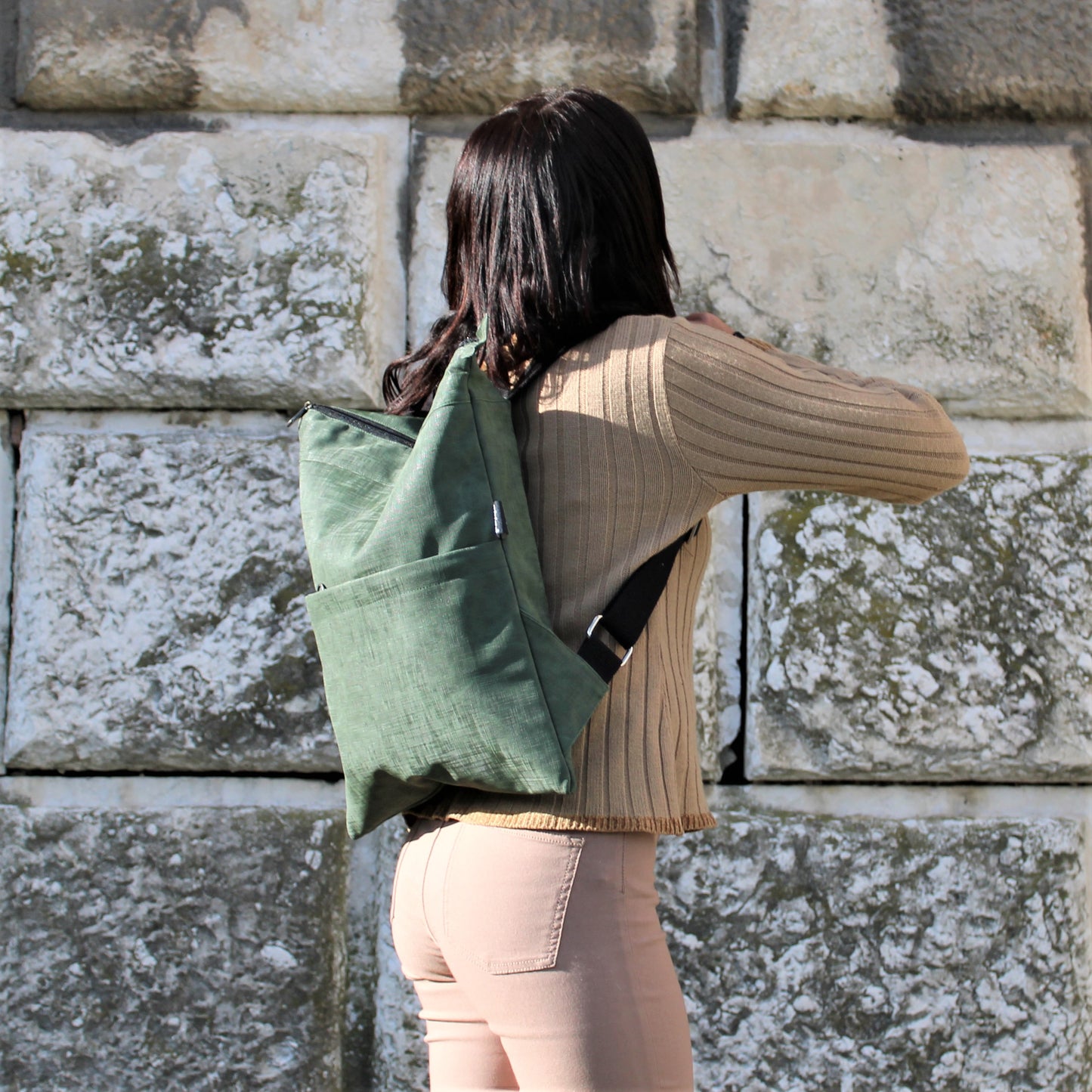 Zaino mod. MARTE in similpelle Freedom Verde