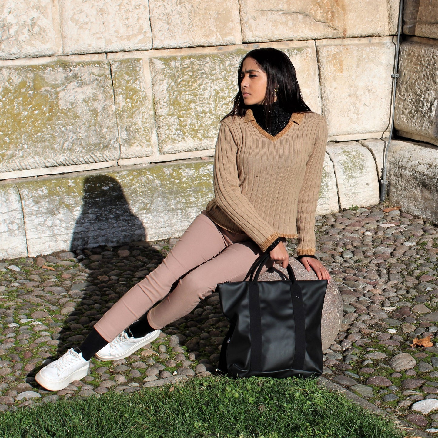 Zaino Borsa "Venere" in similpelle Ocean nero