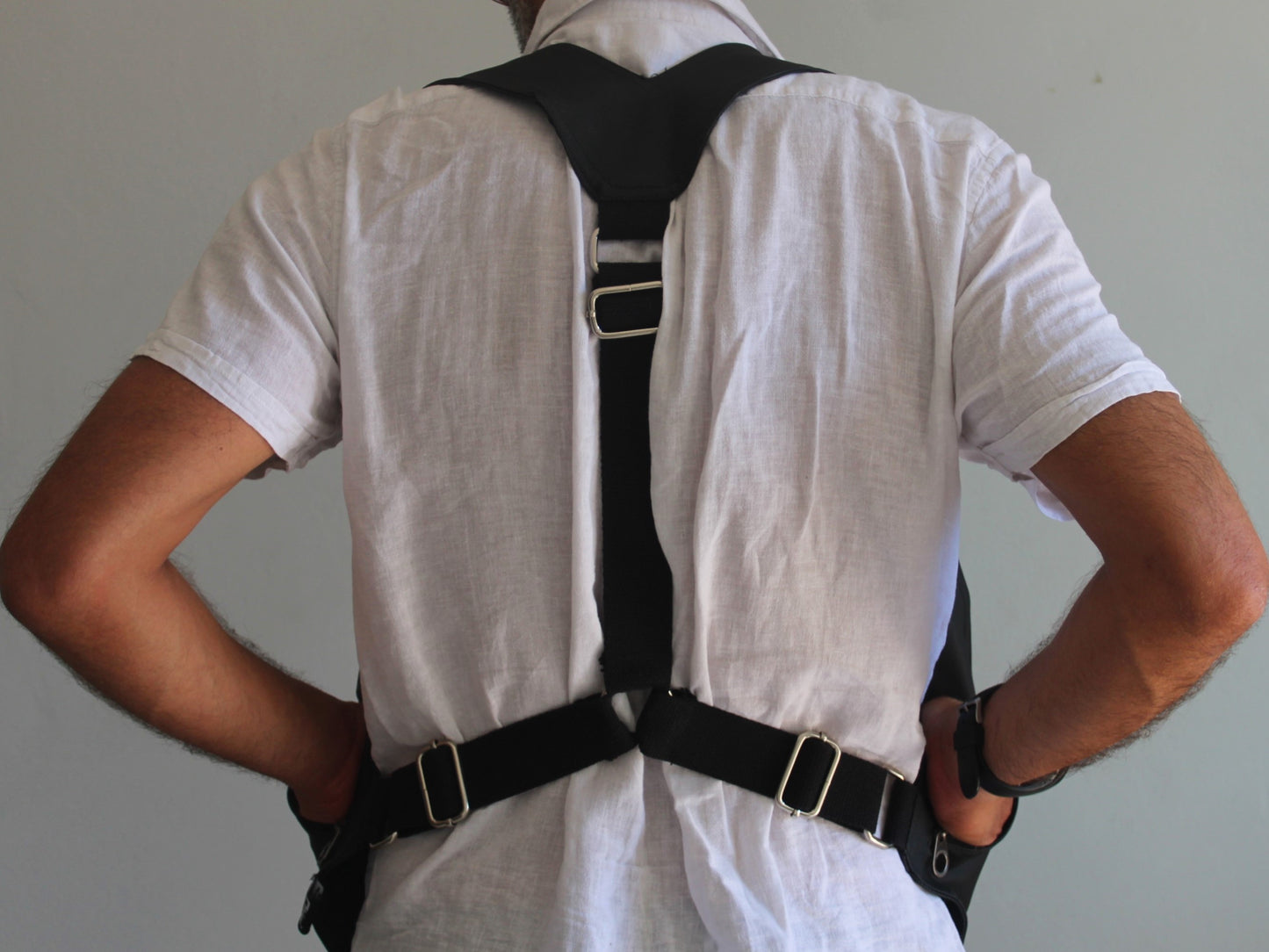 Gilet 4 tasche in similpelle Space Nero