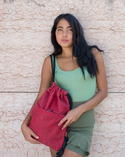 Drawstring bag Freedom RED in waterproof material