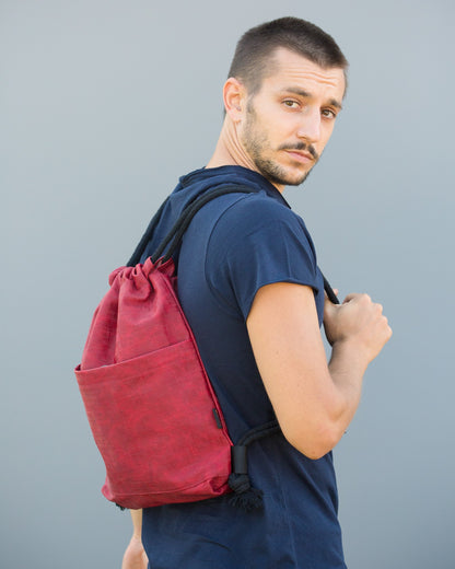 Drawstring bag Freedom RED in waterproof material