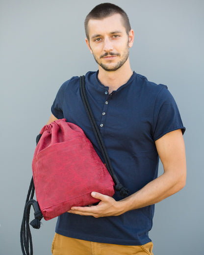 Drawstring bag Freedom RED in waterproof material