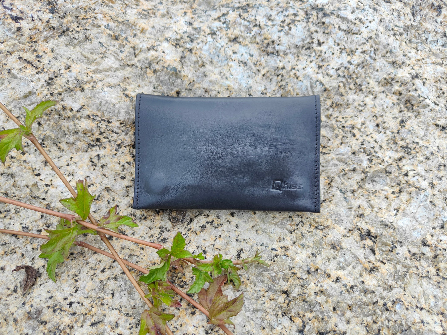 Tobacco Pouch in Leather mod. Amsterdam Black/Black