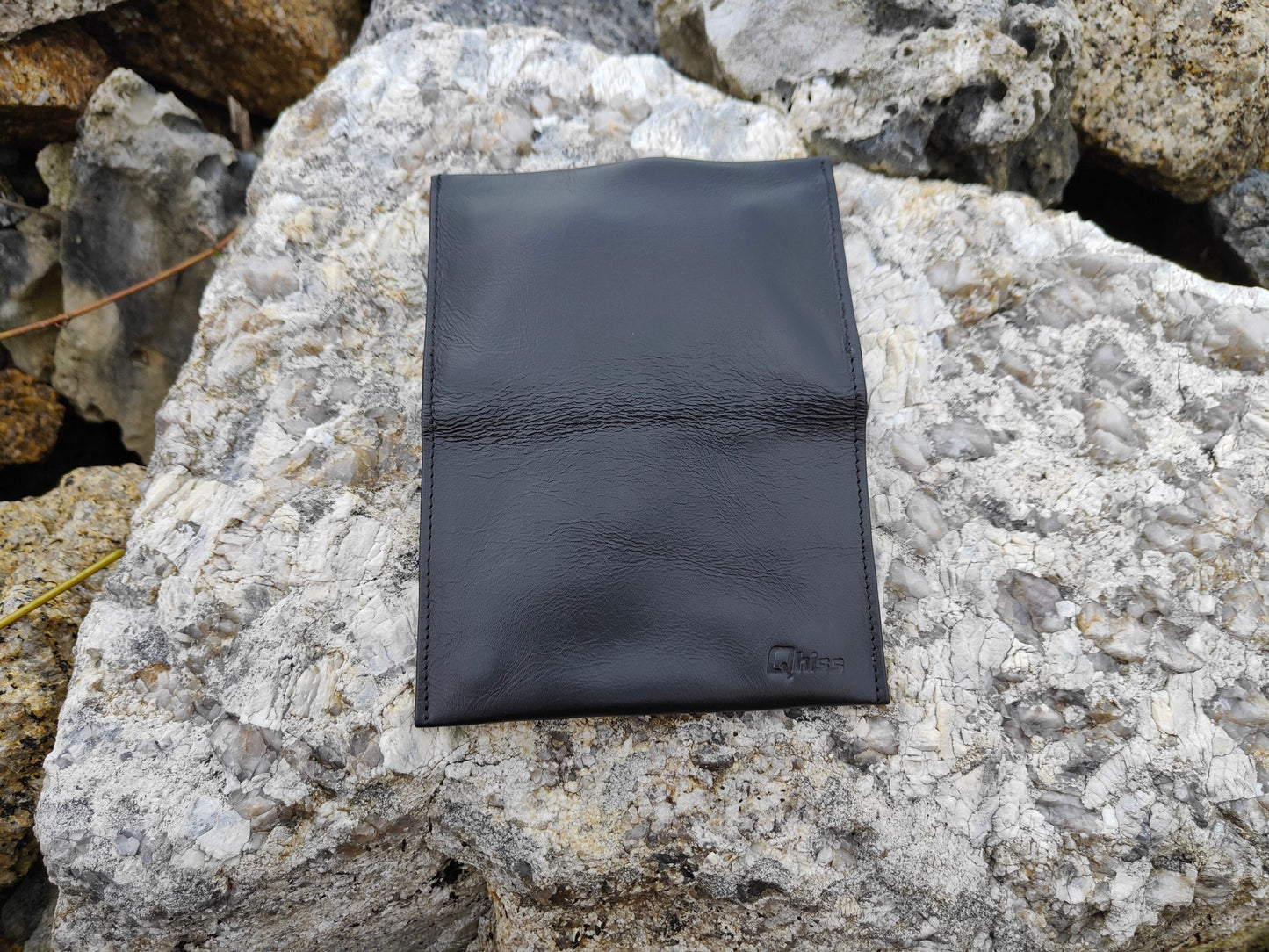 Tobacco Pouch in Leather mod. Amsterdam Black/Black