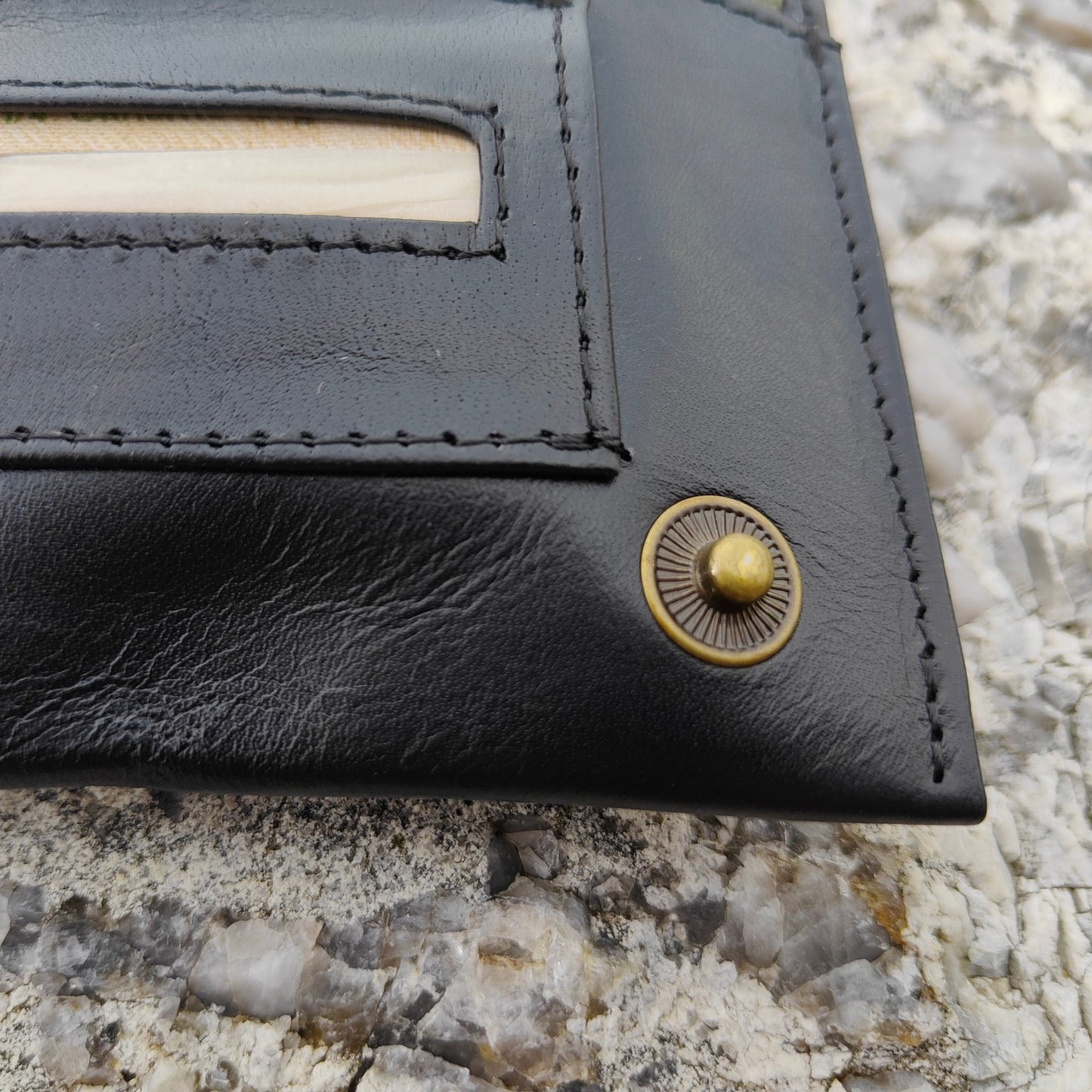 Tobacco Pouch in Leather mod. Amsterdam Black/Green