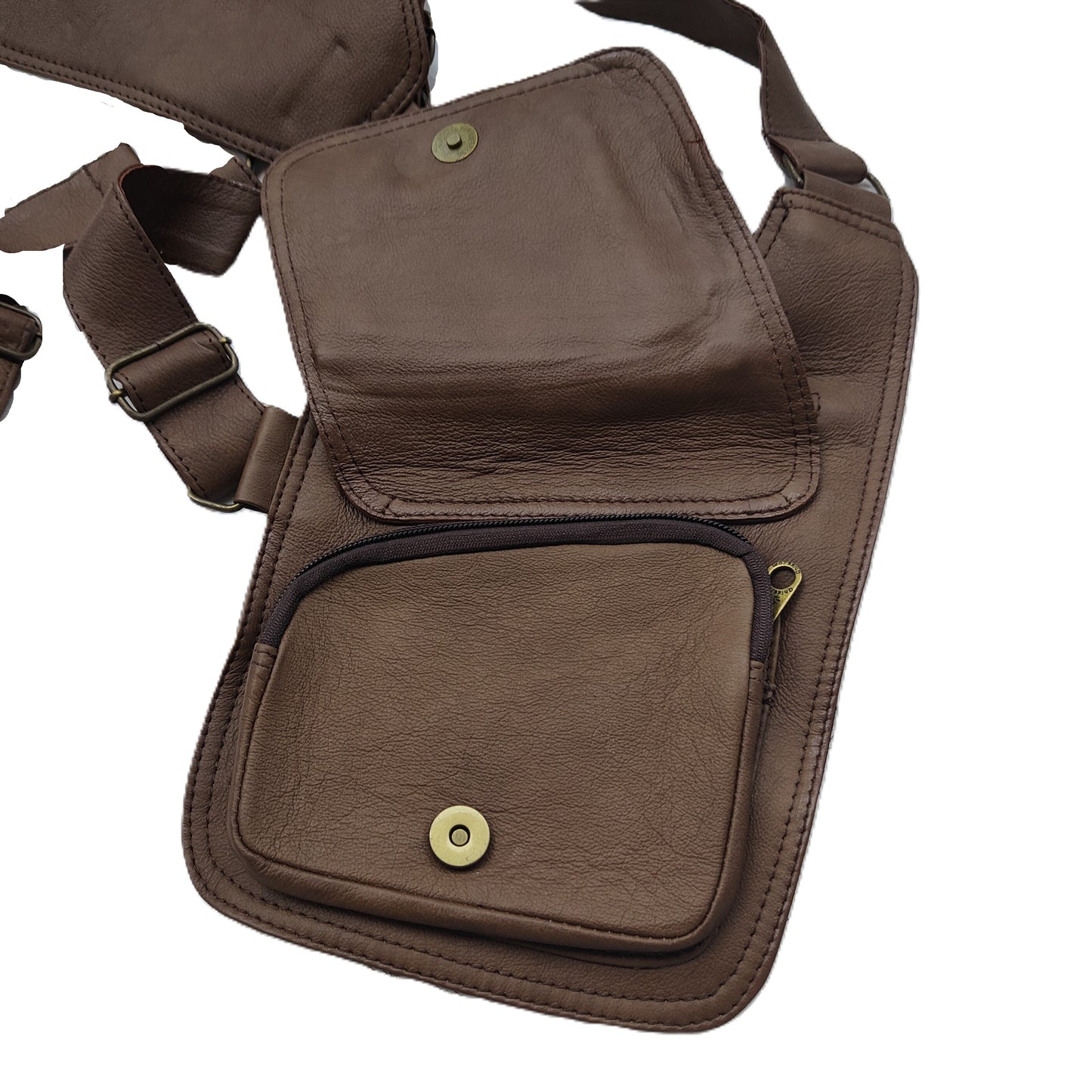 Gilet  in Pelle marrone