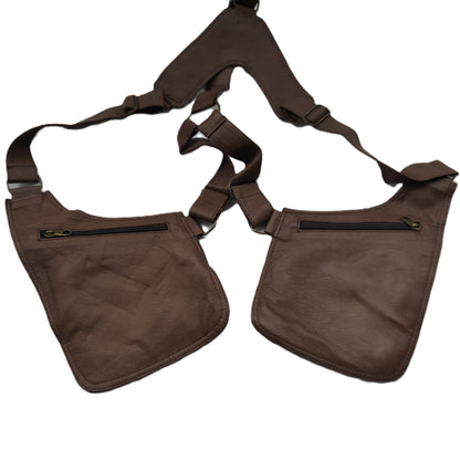 Gilet  in Pelle marrone