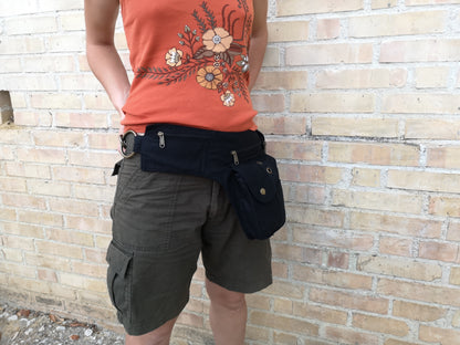 Hip Bag in Cotton FLORENCE Black