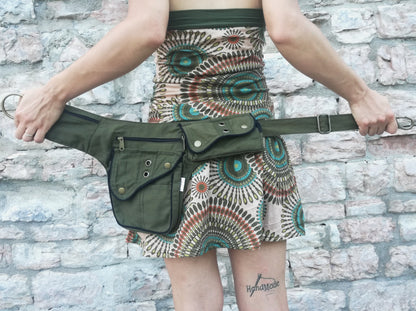 Hip Bag in cotton FLORENCE Green