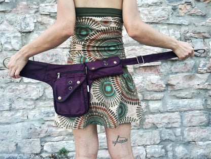 Hip Bag in Cotton FLORENCE Purple