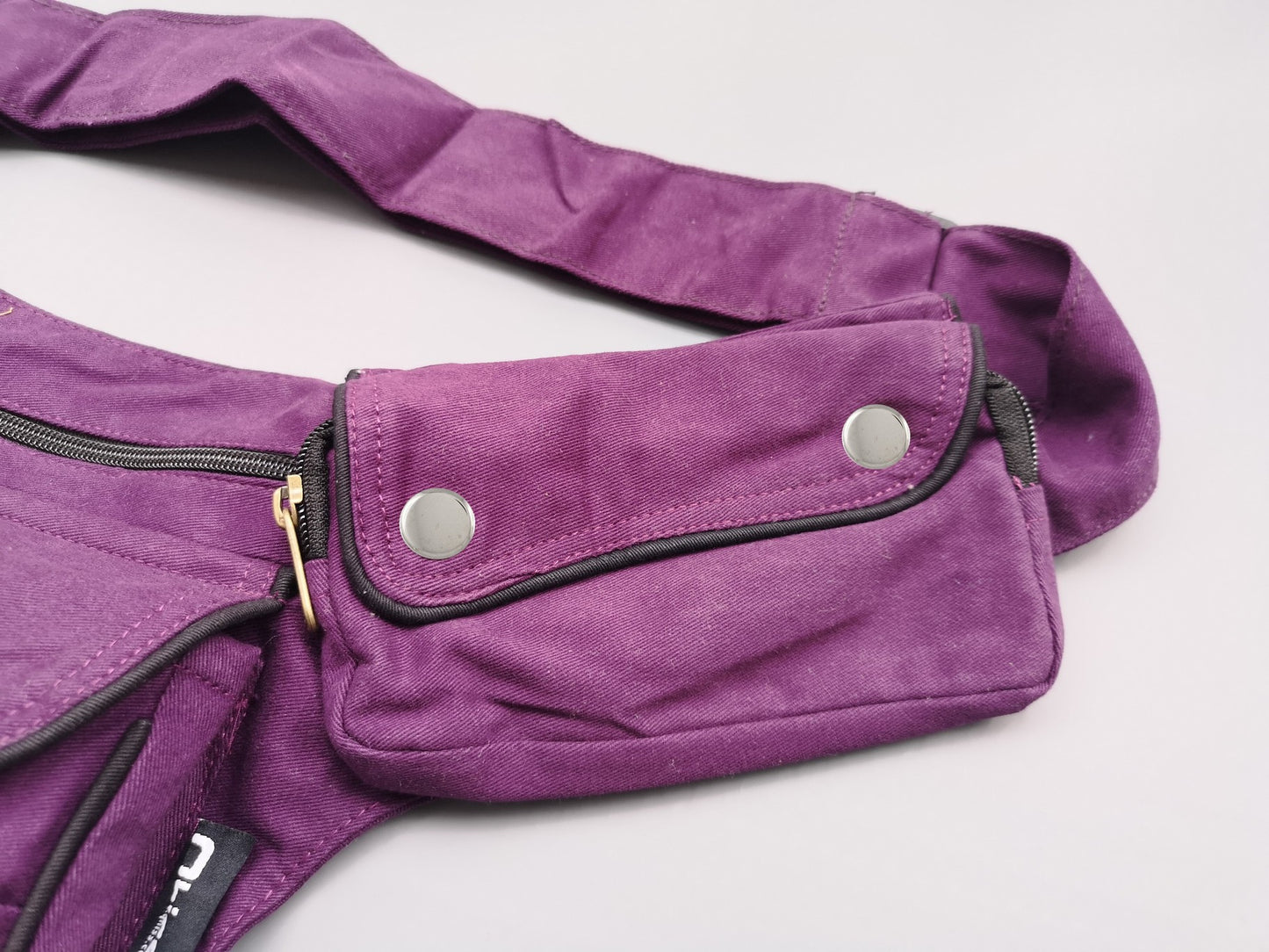 Hip Bag in cotton mod. ROMA Purple