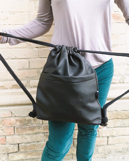 Drawstring bag Ocean Grey in waterproof material