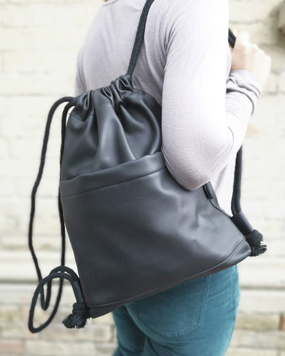 Drawstring bag Ocean Grey in waterproof material