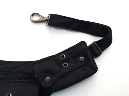 Hip Bag in Cotton FLORENCE Black