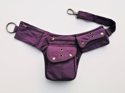 Hip Bag in Cotton FLORENCE Purple