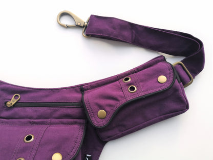 Hip Bag in Cotton FLORENCE Purple