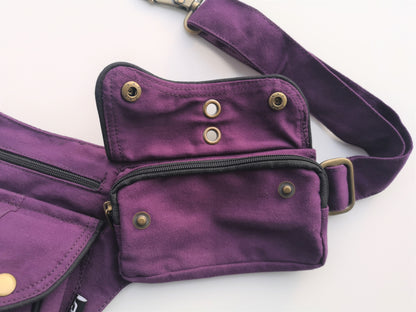 Hip Bag in Cotton FLORENCE Purple