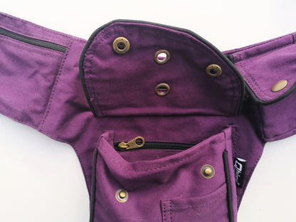 Hip Bag in Cotton FLORENCE Purple