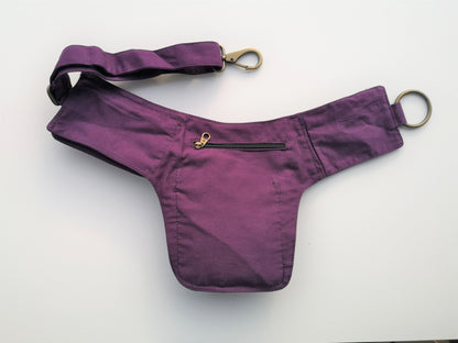 Hip Bag in Cotton FLORENCE Purple