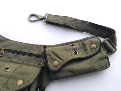 Hip Bag in cotton FLORENCE Green