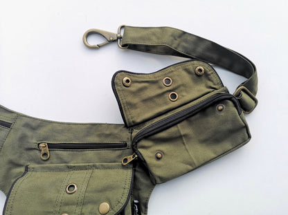 Hip Bag in cotton FLORENCE Green