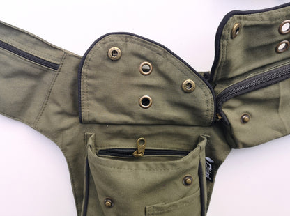 Hip Bag in cotton FLORENCE Green