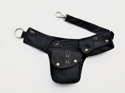 Hip Bag in Cotton FLORENCE Black