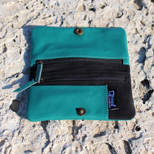 Tobacco Pouch in Leather mod. Berlin Bluish/Black