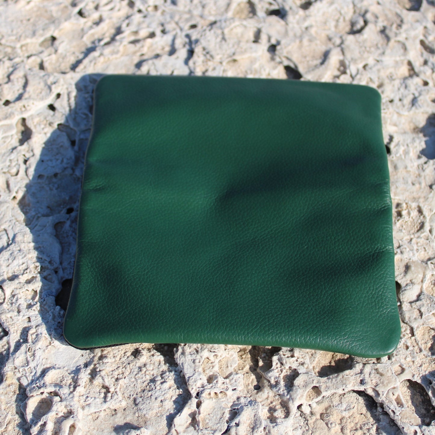 Tobacco Pouch in Leather mod. Berlin Green/Black