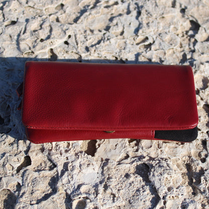 Portatabacco in Pelle Berlin Rosso/Nero