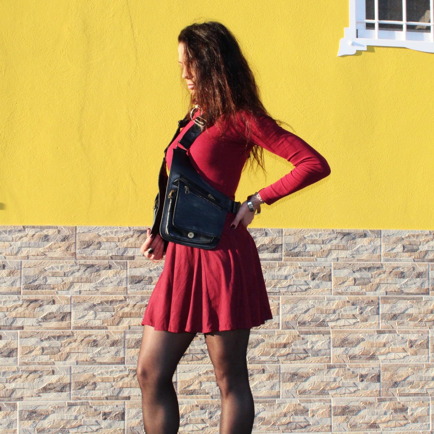 Gilet in Pelle nero