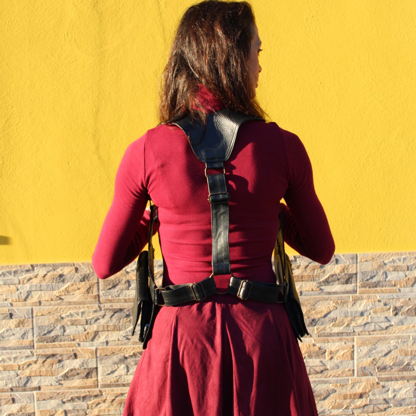 Gilet in Pelle nero