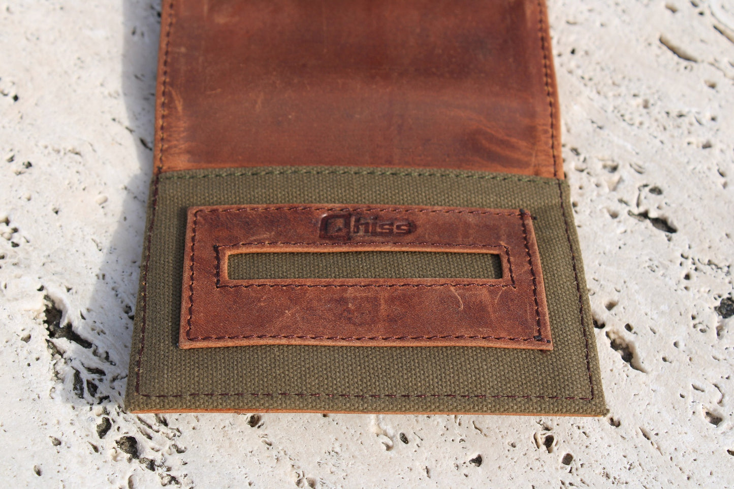 Small Mini brown Leather Tobacco pouch 