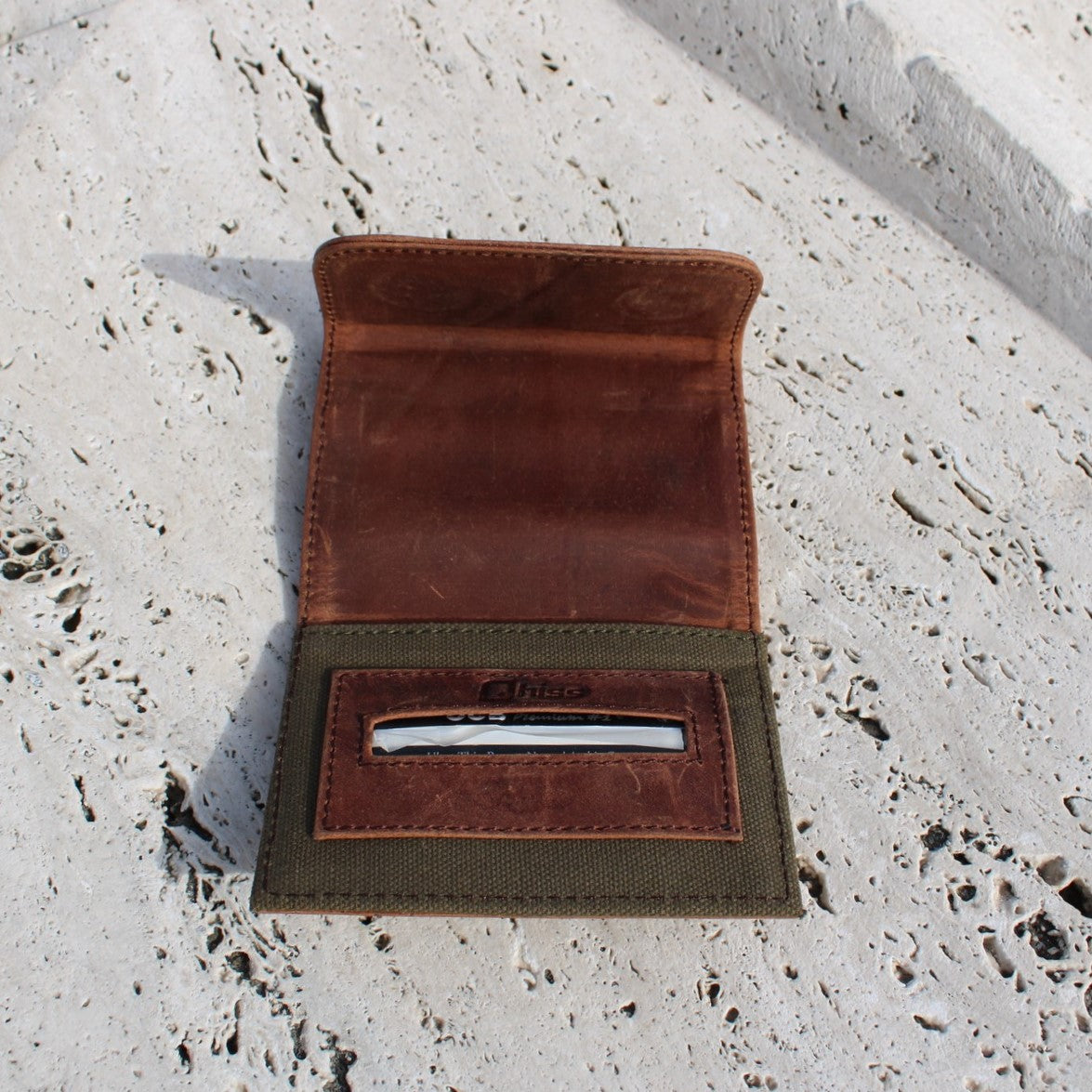 Small Mini brown Leather Tobacco pouch 