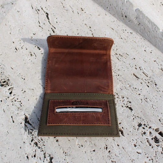Small Mini brown Leather Tobacco pouch 