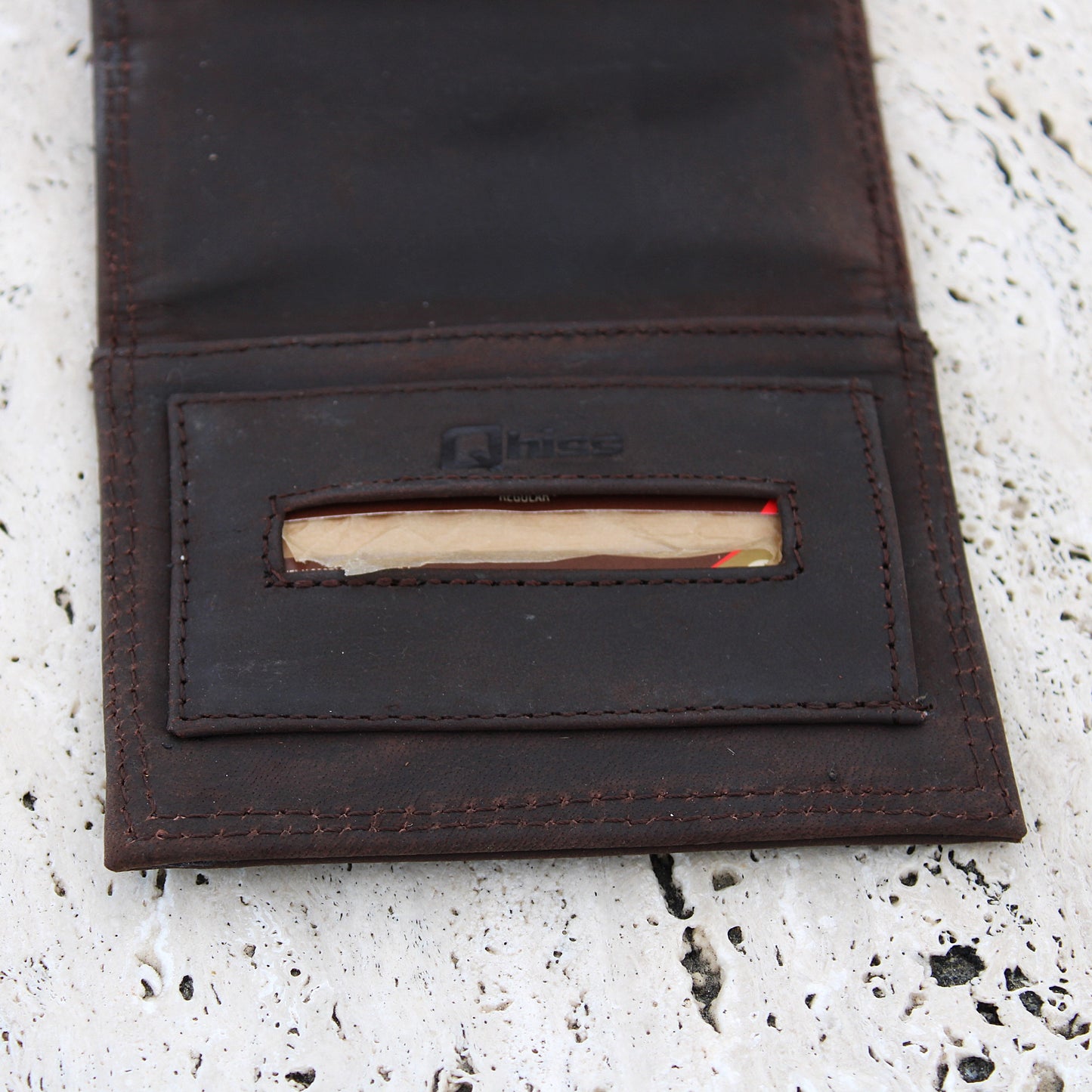 Small Mini dark brown Leather Tobacco pouch