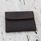 Small Mini dark brown Leather Tobacco pouch