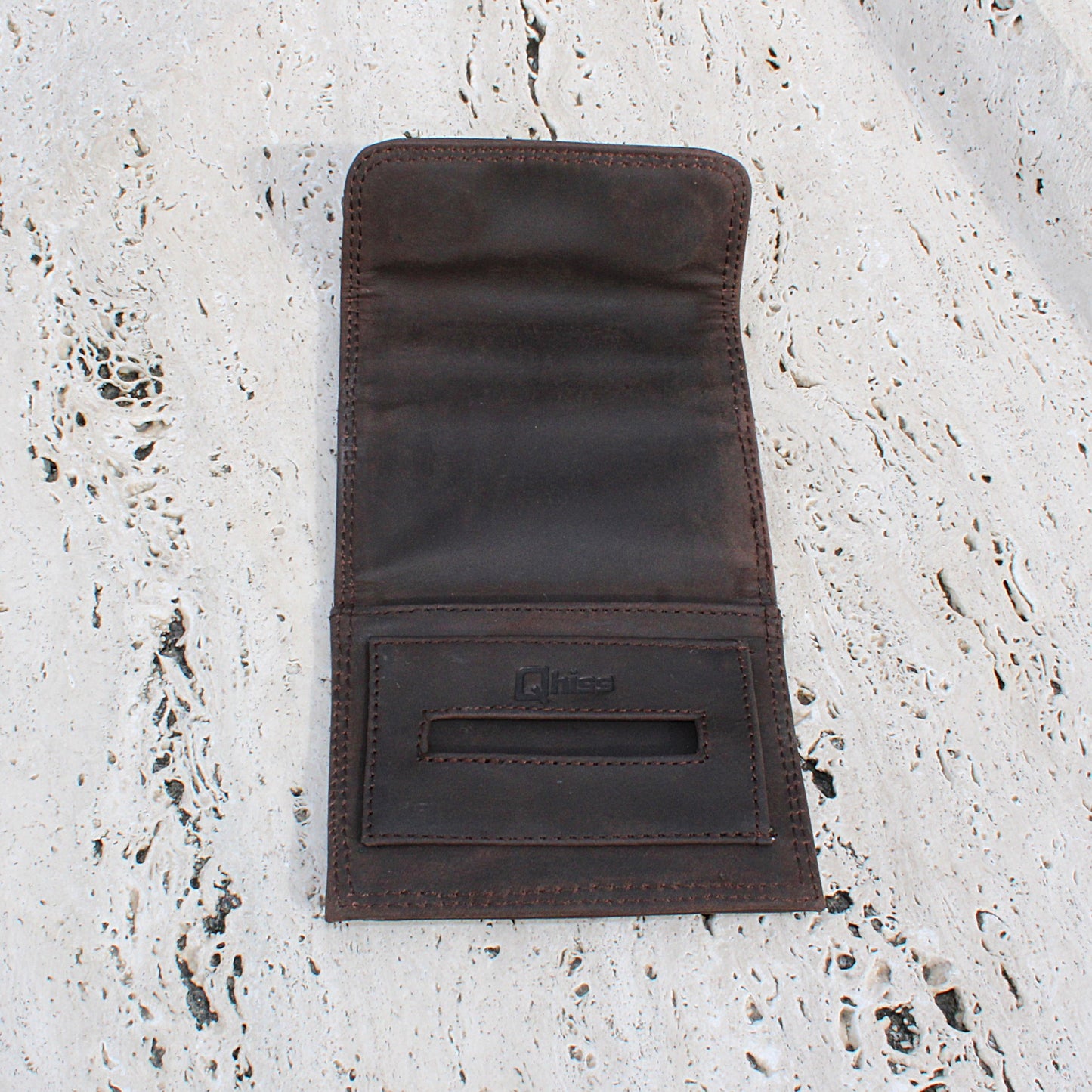 Small Mini dark brown Leather Tobacco pouch