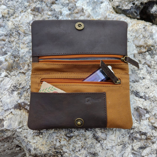 Tobacco Pouch in Leather mod. Berlin Brown/Beige
