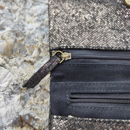 Portatabacco mod. Berlin in Pelle  oro stampata e cotone nero