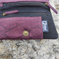 Tobacco Pouch Berlin in Leather purple and black cotton