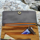 Portatabacco in Pelle Berlin marrone/orange