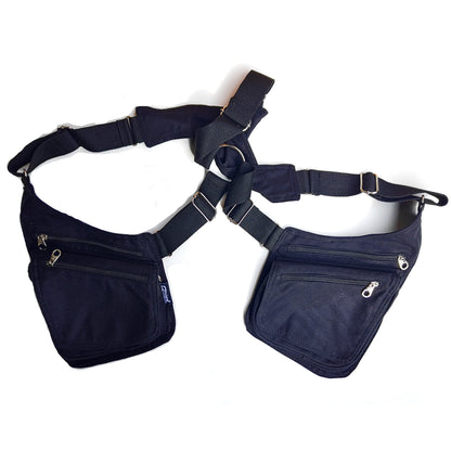 Holster Bag in Black cotton