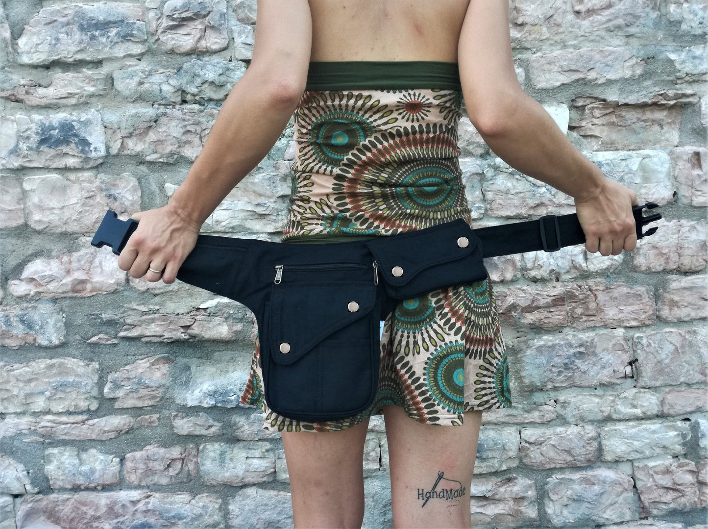 Marsupio in Cotone VENEZIA Nero