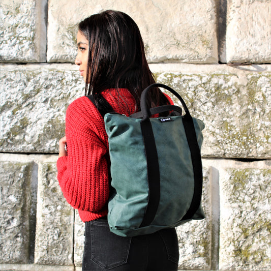 Backpack/Bag mod "Venus" in vegan leather Desert Green