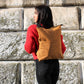 Backpack mod. Mars in faux leather Labyrinth Dark Yellow