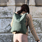 Backpack mod. Mars in faux leather Freedom Green